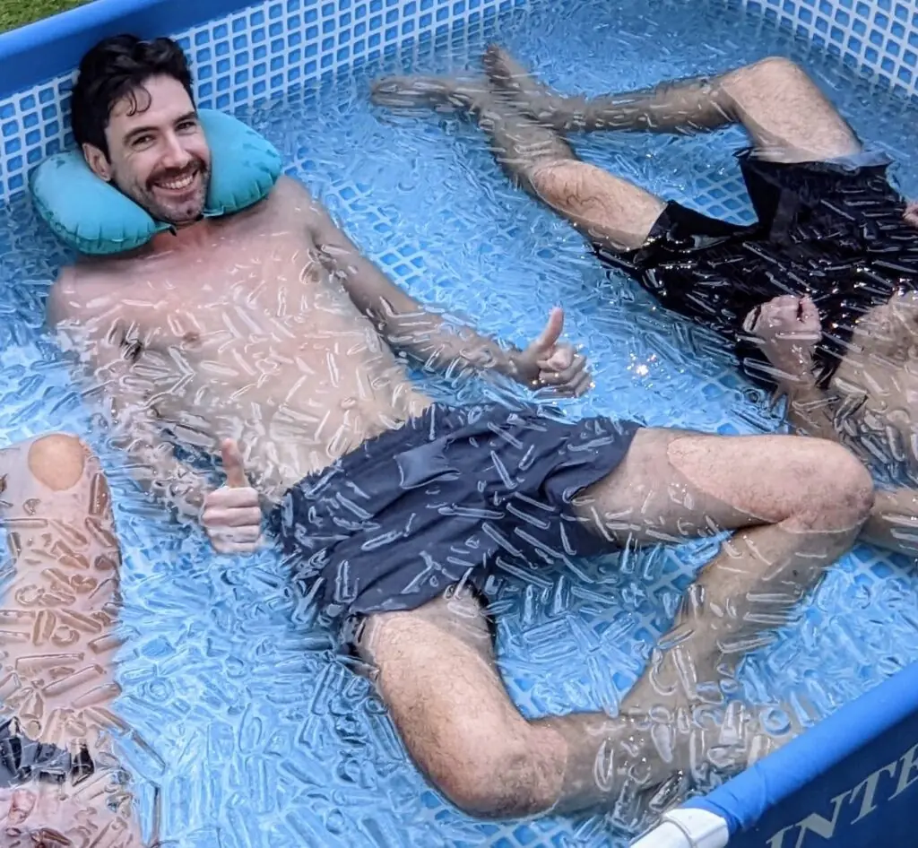 Happy Zen Strength ice bath participant in Chiang Mai