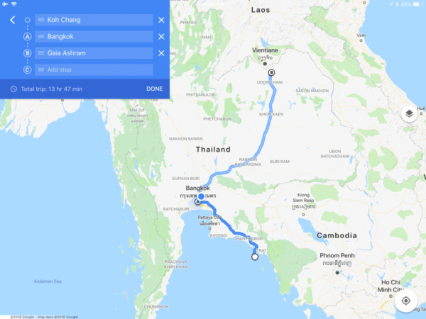Planning to get from Koh Chang to Gaia Ashram Ecovillage
