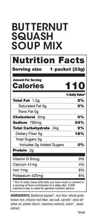Prolon 1 Day Reset Review - Butternut Squash Soup Mix Nutrition Facts