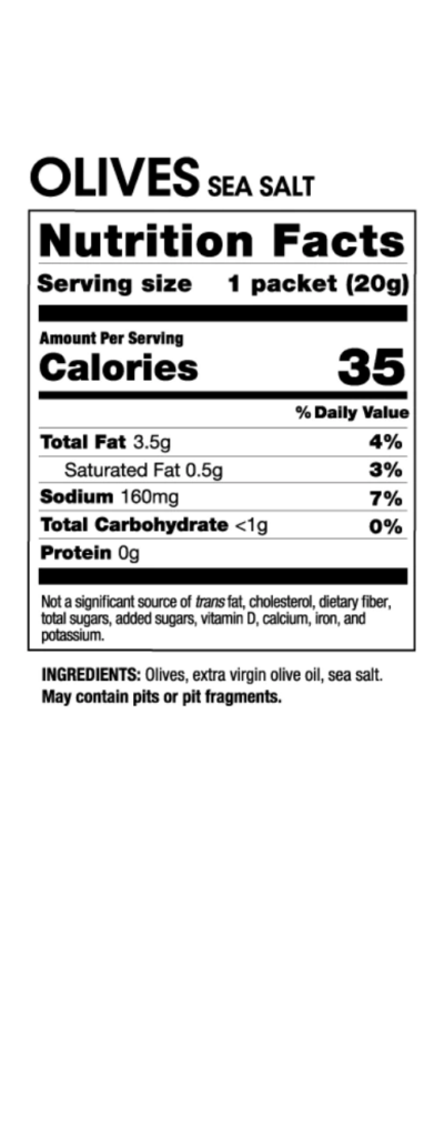 Prolon 1 Day Reset Review - Olives Sea Salt Nutrition Facts