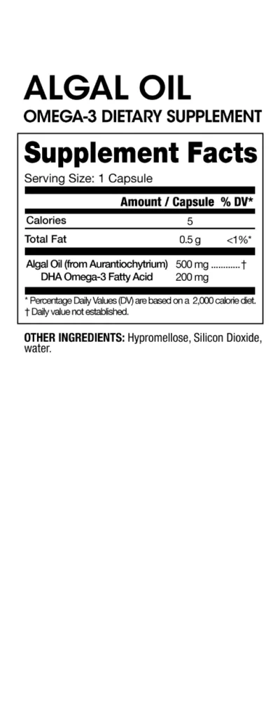 Prolon 1 Day Reset Review - Algal Oil Omega-3 Dietary Supplement Facts