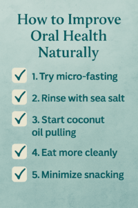 Coconut oil pulling benefits practice for maintaining oral microbiome health naturally